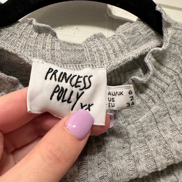 Princess Polly Ribbed Ruffle‎ Long Sleeve - Picture 4 of 5